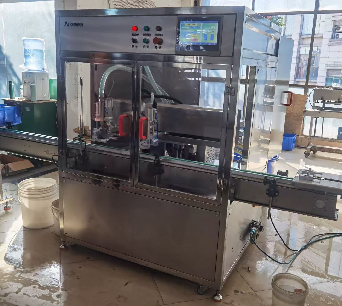 2-tube following filling and capping line - 80g laundry detergent